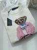 Little Bear Embroidered Cotton Knit Sweater - Women's Autumn/Winter 2025 Collection