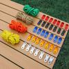 4mm Outdoor Tent Guyline Ropes Aluminum Alloy with 2 Holes Adjuster Tensioner Adjustment Buckles 4M Length