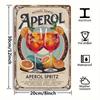 Vintage Aperol Schild - Retro Stil Cocktail Werbung - Wasserdicht, Staubdicht & Einfach Aufzuhängen Outdoor Dekoration für Straßenkaffees