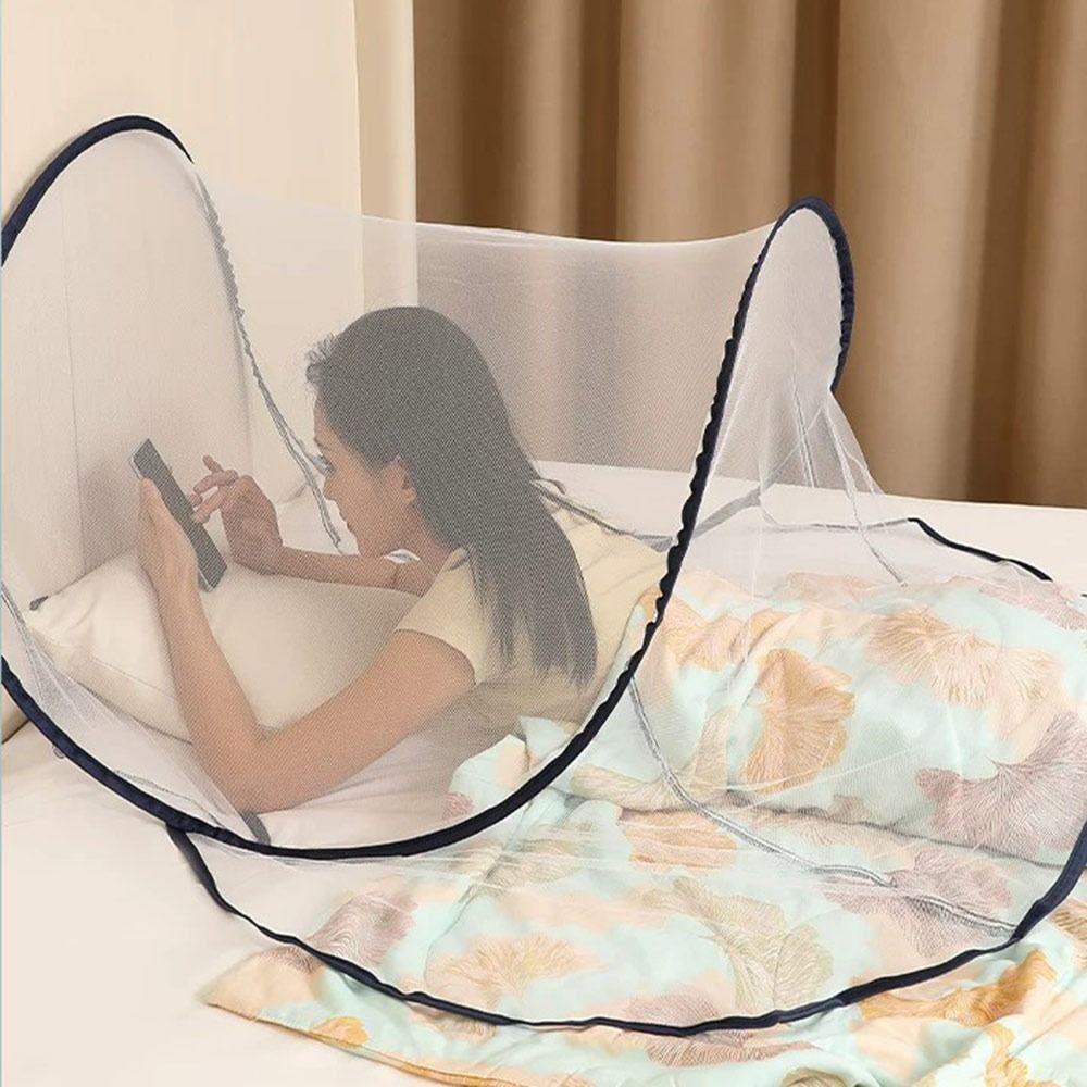 No Installation Face Head Mosquito Net Foldable Bed Head Protection Net Indoor Bed Use