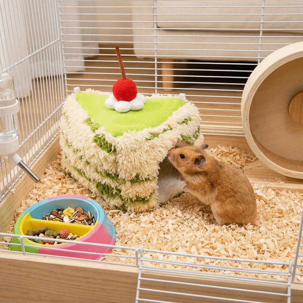 Warm Simulated Cake Hamster Nest Thickened Small Pet Sleeping House Cold Weather