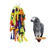 1PCS Parrot Toy Bird  Cotton Rope Colored Wood Bite Strings