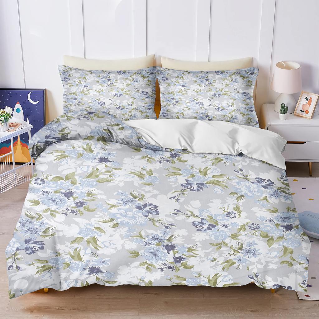 Plant Cute Flowers Bedding Set 3D Children'S Bedding Set Quilt Duvet Cover King Size Twin Covers Children Printed 100% Polyester