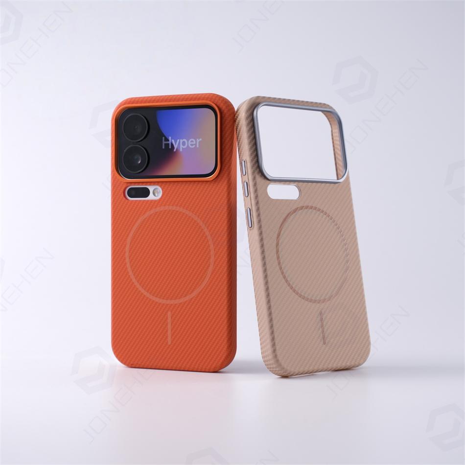 Alloy Lens Frame Carbon Fiber Pattern Magnetic Case For Xiaomi Mi 17 Pro Max 1 Ultra 14 Pro Mi1 Thin Hard PC Cover For