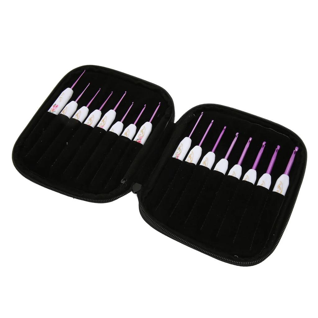 16pcs Crochet Hooks Kit Ergonomic Crochet Needles Set Multipurpose Crochet Hooks With Case For DIY Hand Knitting
