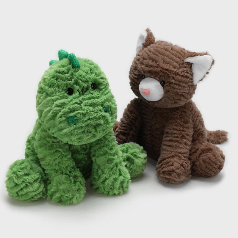 Adorable Stuffed Animals Plush Toy Cartoon Sheep Fox Monkey Cat Pig Hippo Dinosaur Pillow Nap Sleep Bed Cushion Creative Gift