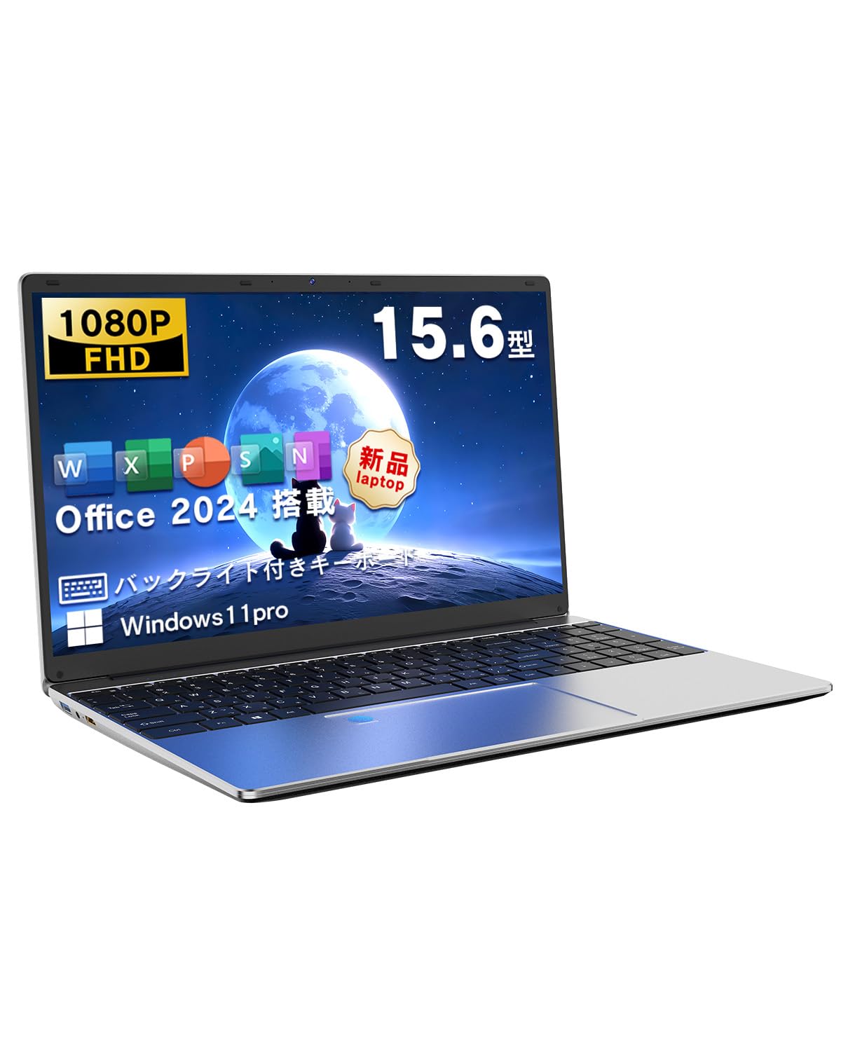

Genuine 2025 Model Laptop with Wingame Office 2024 Perpetual Celeron N5095 16GB 256GB Windows 11 Lightweight and ADS Bluetooth Adapter Fingerprint