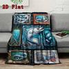 Marine Life 2D Flat Pattern Flannel Blanket, High quality All Seasons, Home Decor, Warmth and Comfort, Perfect for Christmas Gifts.