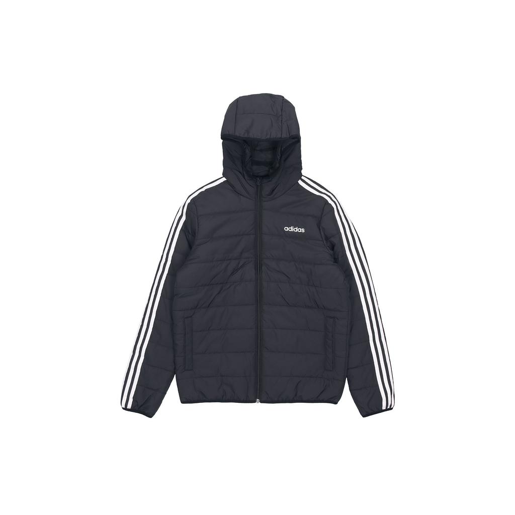 Adidas Neo Three Stripe Sports Casual Hooded Cotton Jacket Winter Men Jacket Black H14197