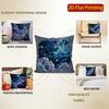 2D Starry Night Sky Clouds Pillow Covers Pattern Cushion Cover Suitable For Sofa Bedroom Car Pillow Cover
