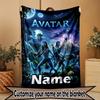 Custom Name Personalized Avatar Print Blanket, Home Decor, Bedroom, Sofa, Camping, Couch, Gifts for Birthday Christmas