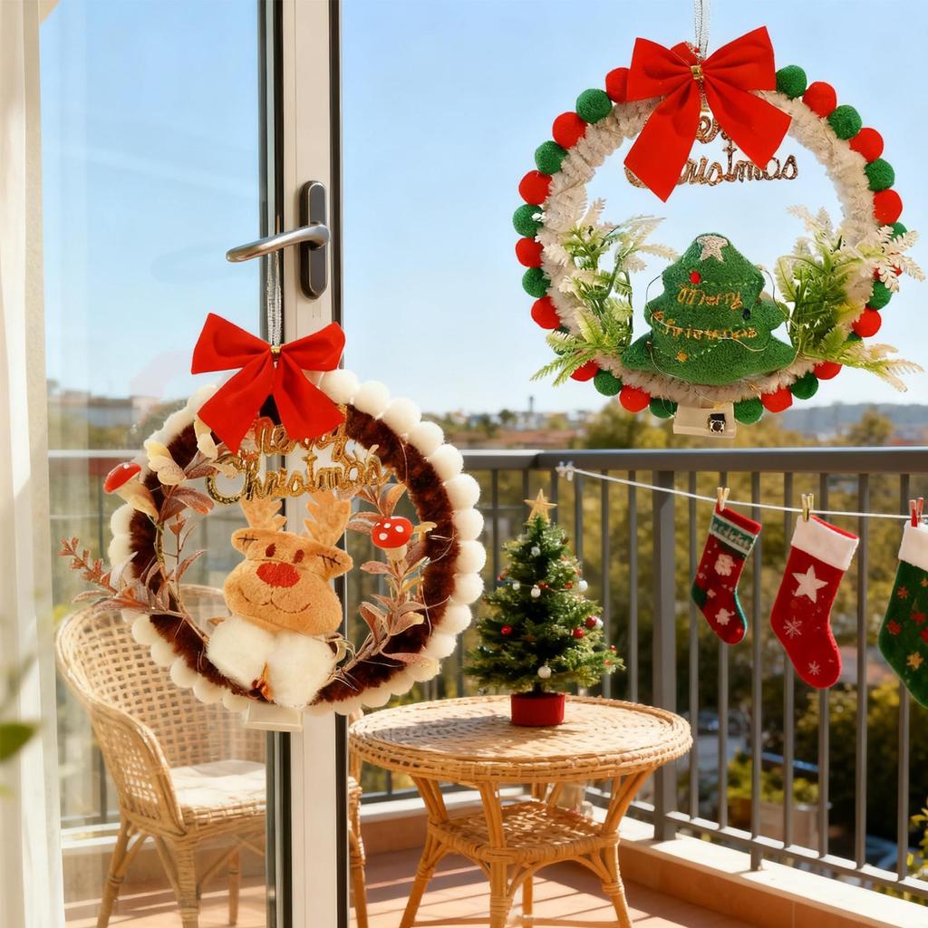 Christmas Wreath Making Kits For Adults Handmade Crafting Set With LED Light Festive Farmhouse Wreath For Art Teachers Family