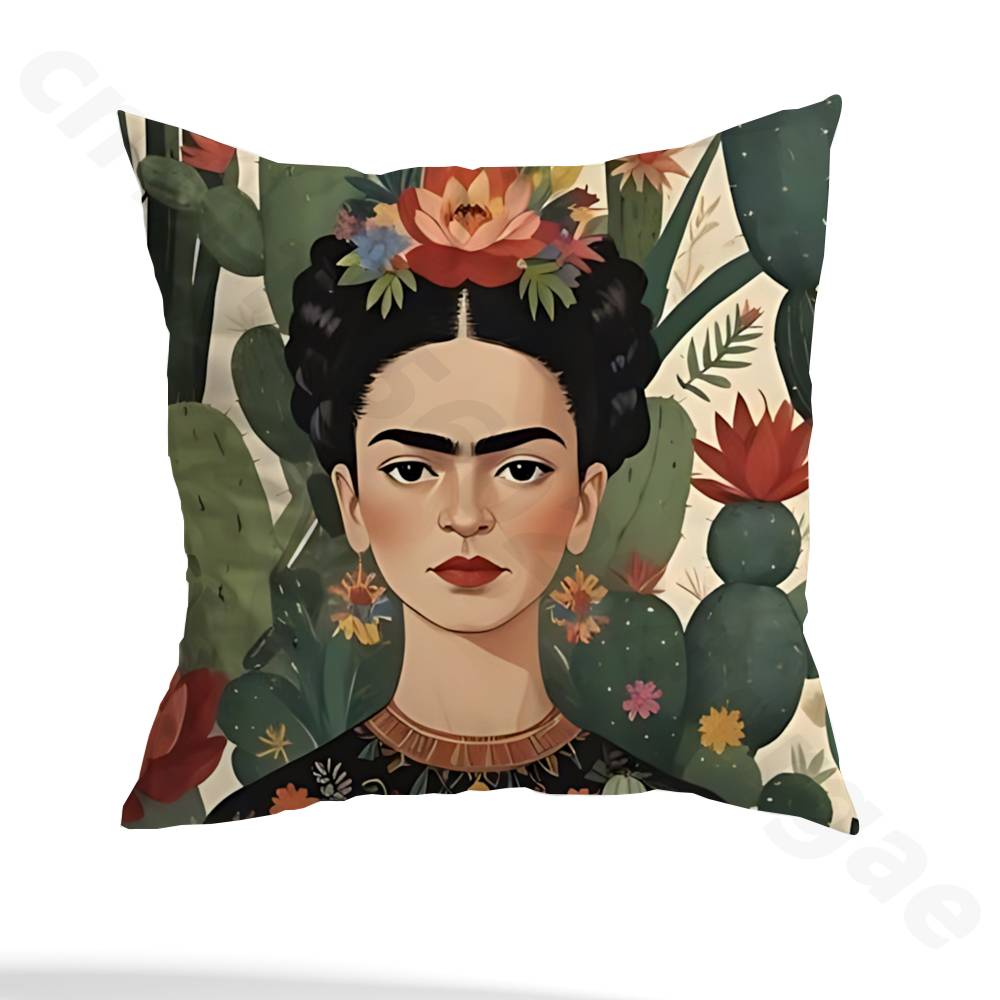 Artist F-Frida K-Kahlos pillowcase casual style decoration, suitable for home decoration (excluding pillow core)