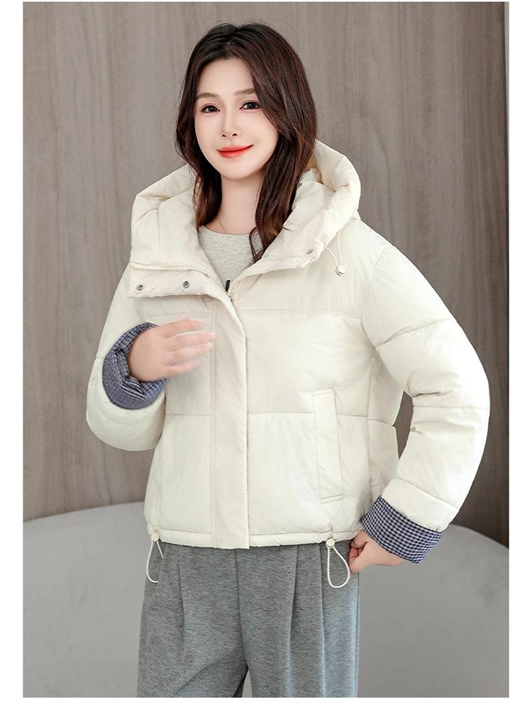Women's Short Winter Jacket Warm Hooded Loose Cotton-Padded