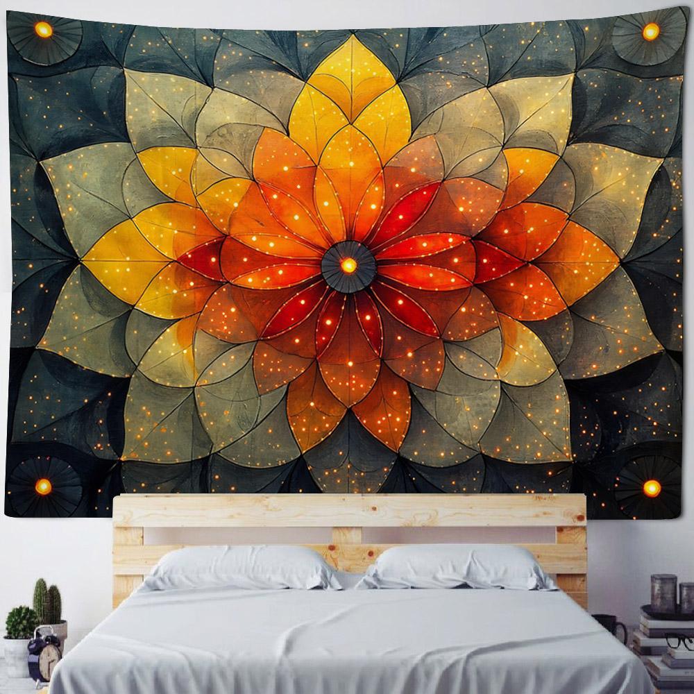 Meditation Chakra Pattern Tapestry Wall Hanging Mandala Tapestry Wall Cloth Bohemian Room Yoga Mat Home Decoration