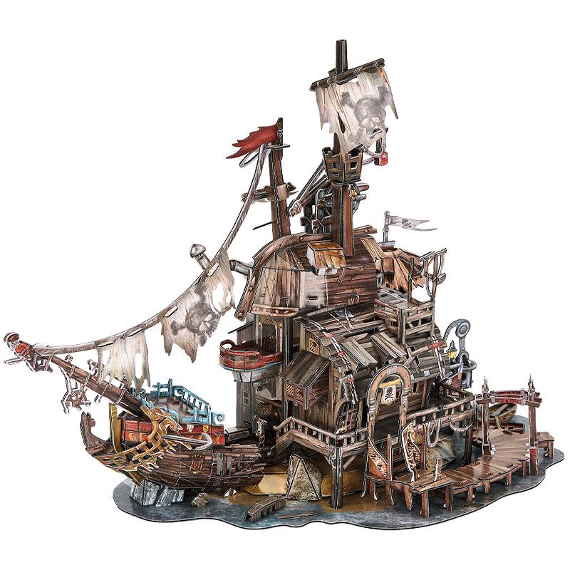 Pirates of the Caribbean Tortuga Bay 3D Jigsaw Puzzle: Handmade Rubik’s Cube Toy for Adults