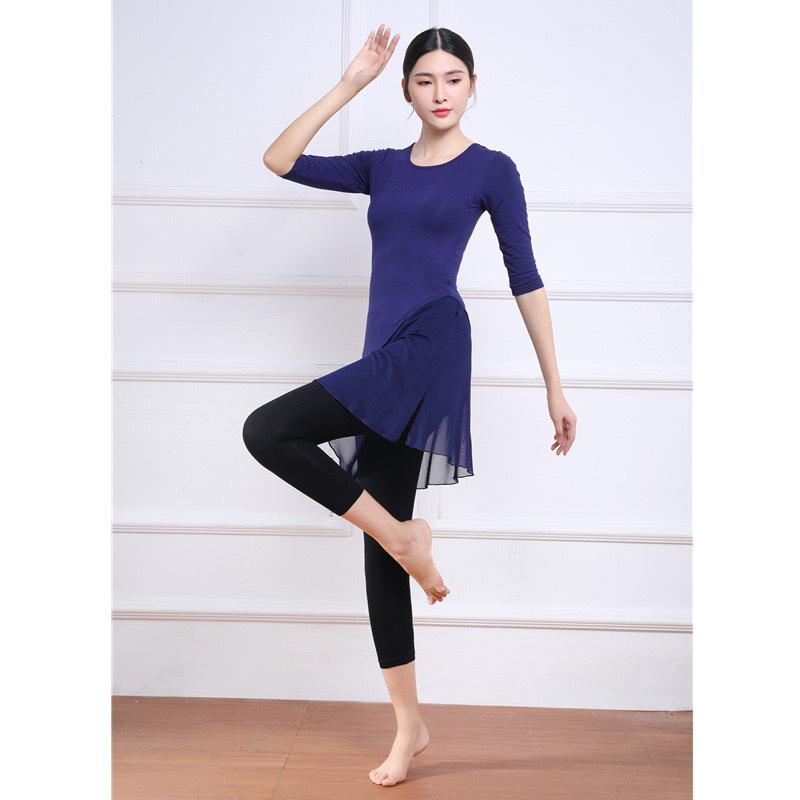 Women's Mid-Length Modal Dance Practice Suit for Modern & Classical Chinese Dance