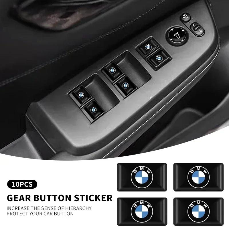 10PCS Pegatina Decorativa 3D de Epoxi para Volante Estilo de Coche Pegatinas Interiores Para BMW E46 E85 E60 F10 E39 F30 E36 F20 E87 E90 E70 X3 X5
