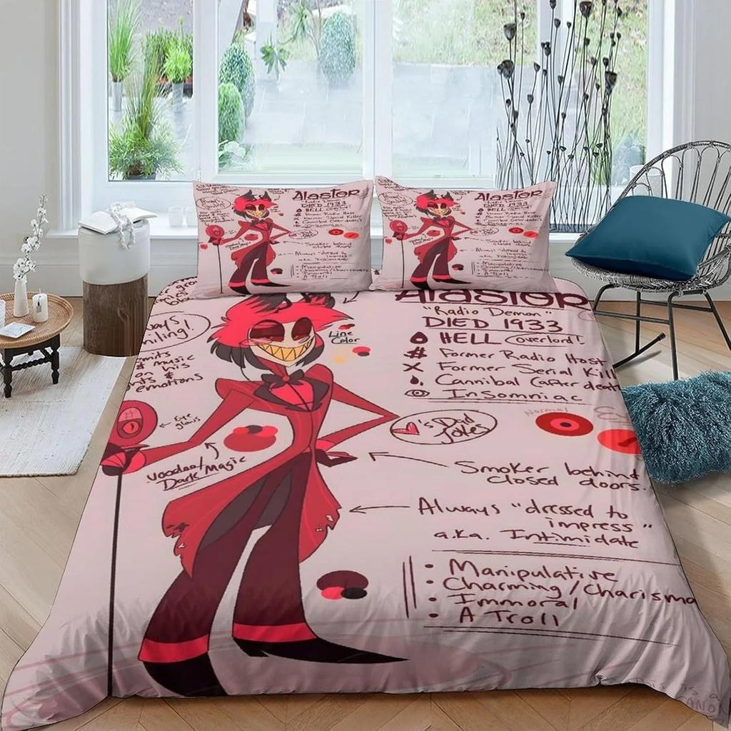 Hazbin Hotel Carton Soft Duvet Cover 3D Exquisite Digital Printing Beding Set Charlie Warm Comforter Bed Youth Home Decor Children Kids Young Boys