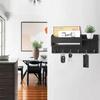 Rustic Wood Key Holder with Shelf Wall Mounted Decorative Key Rack And Mail Organizer 6 Key Hooks for Living Room Entrance