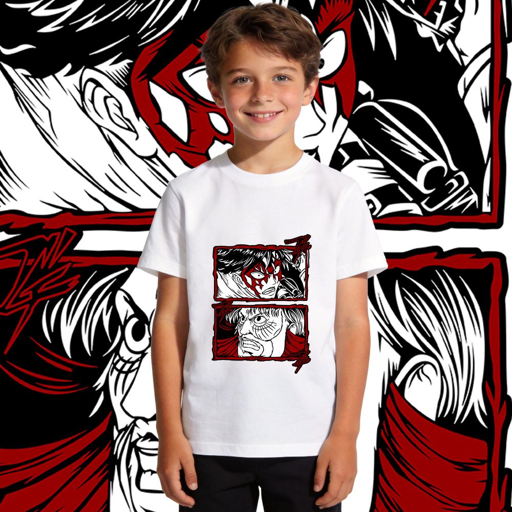 Aot Levi x Sieg Anime Print Cotton T Shirt Boys Girls Casual Short Sleeve Summer Top Soft Breathable Kids Clothing