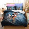 Motorcycles Bedding Set Polyester Fashion Duvet Cover Twin Size Bedclothes with Pillowcases for Teens Bed Linen