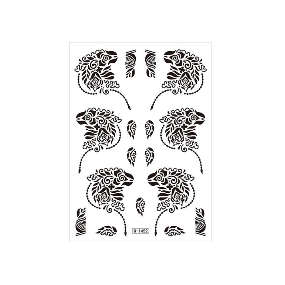 Fake Henna Tattoo Stickers India Mehndi Flower Body Art Sticker  Women/Lady/Girl