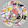 50 Sanrio Stickers: Cute Cinnamoroll, Cool Penguin, Waterproof Mochi Stationery