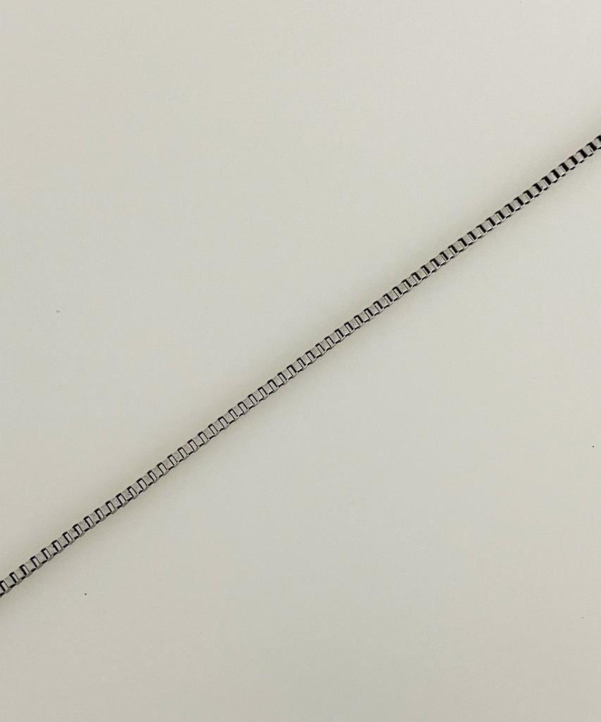 Sexto [Necklace][Surgical Steel] 3Mm Box Chain Necklace Silver