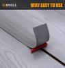 1pc 1m/39.37in self-adhesive PVC floor transition strip, elegant wood grain plastic floor divider strip