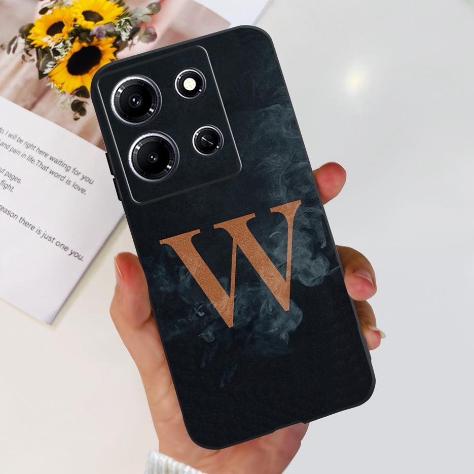 For Infinix Note 30i Case X6716 Luxury Letters Back Cover Soft Silicone Phone Case For Infinix Note 30 Pro Note30 Note30i Bumper