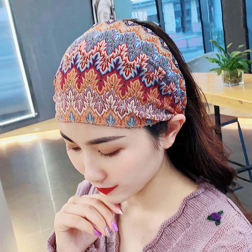 Elegant For Girls Mesh Wash Face Non Slip Lace Headband Korean Head Wrap Leaves Women Hairbands