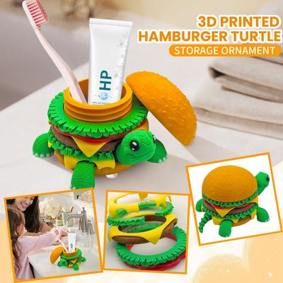 3D-gedrucktes Hamburger-Schildkröten-Spielzeug Mehrschichtiger Baustein-Speicher Kreatives Ornament