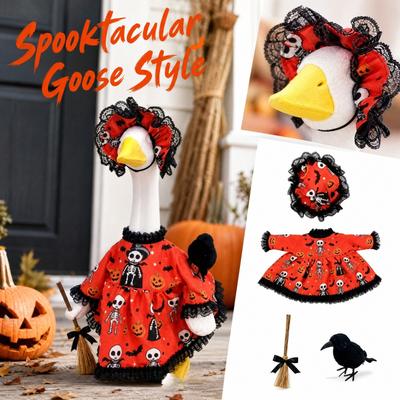Halloween Porch Outfit with Pumpkin and Pattern - 4 Piece Set for Festive Decor