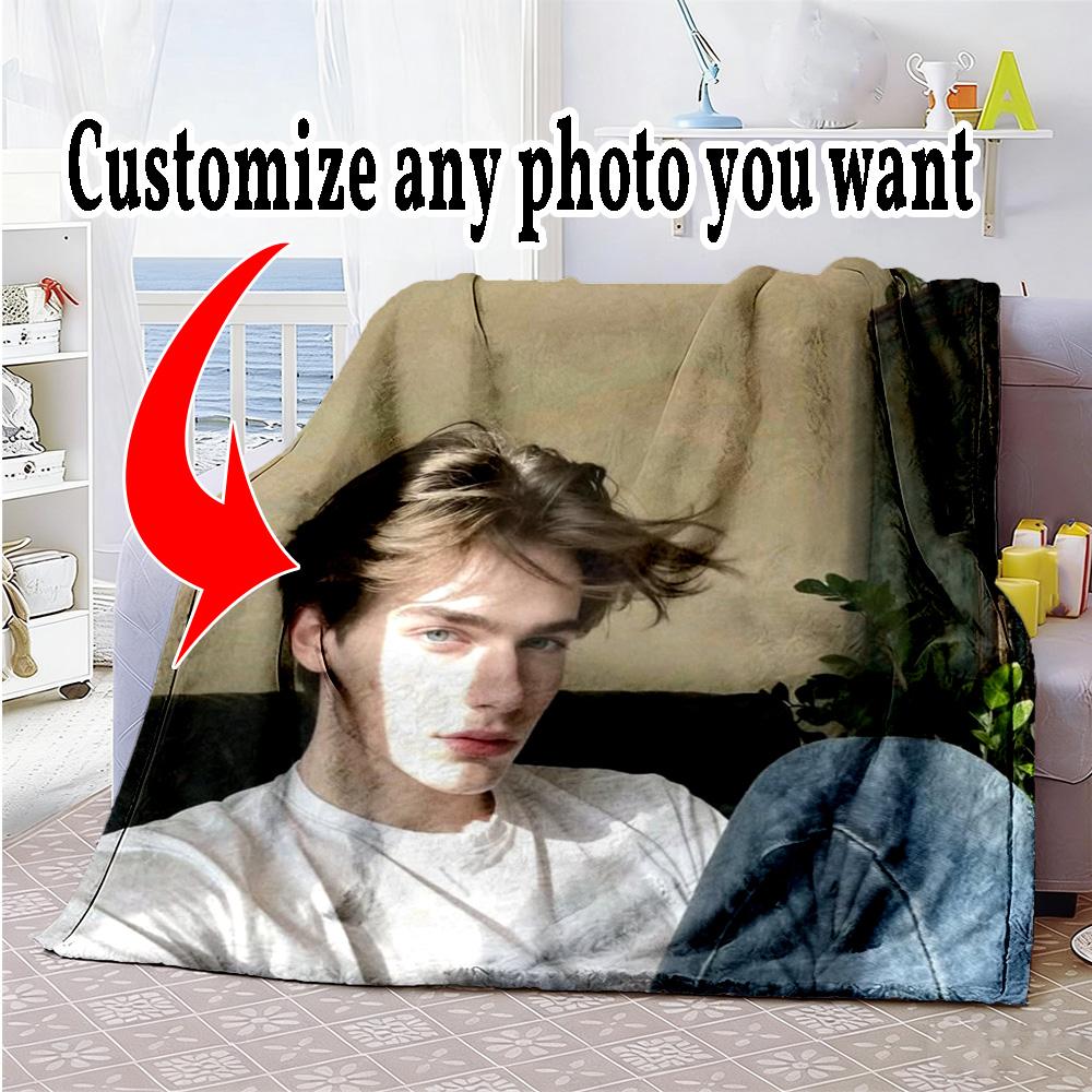 Customize Photos Customize Your photo Blanket Lightweight Personalized Blanket Ultra-Soft Versatile for Bedding Nap Sofa Livingroom All-Season Use