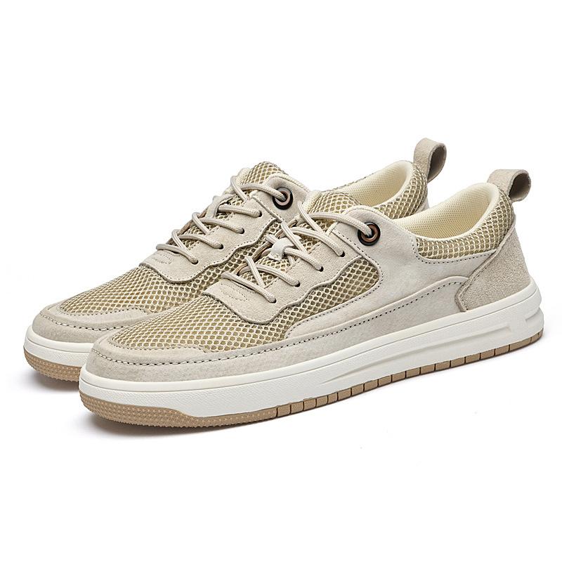 Herrenschuhe atmungsaktiv dünn weichsohlige Lauf-Sneaker Mesh-Schuhe Herren trendige Mesh-Schuhe lässige Board-Schuhe Herren