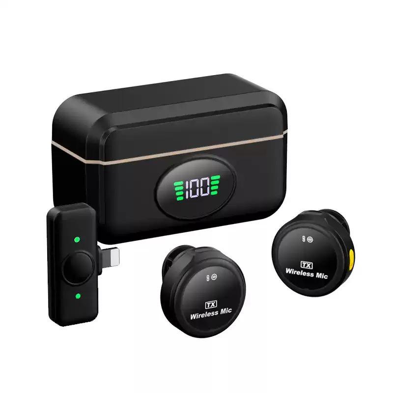 Wireless Lavalier Microphone for Outdoor Mobile Audio and Video Recording with Noise Reduction