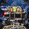 Zmart Mechanical Shark Building Shark Sea Creature Blocks with Display Stand and Marine Life Building Animal Educational LEGO Shark Sea Animal Mini 3D