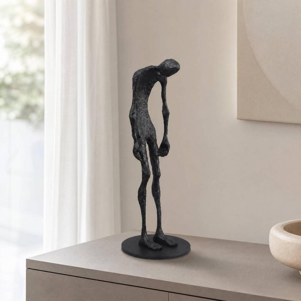 Cast Iron Human-Figure Sculpture Modern for Entryway