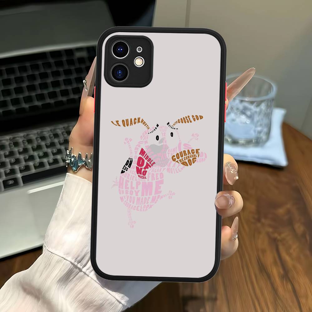 

Courages Cowardly Dog For iPhone 11 12 13 14 15 16 Pro Max Plus Matte Translucent Phone Cover iphone 15pro max