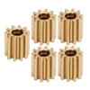 5PCS RC Car Brushed Motor Gear Brass 10T Motor Gear for Axial SCX24 124 RC Crawler Car