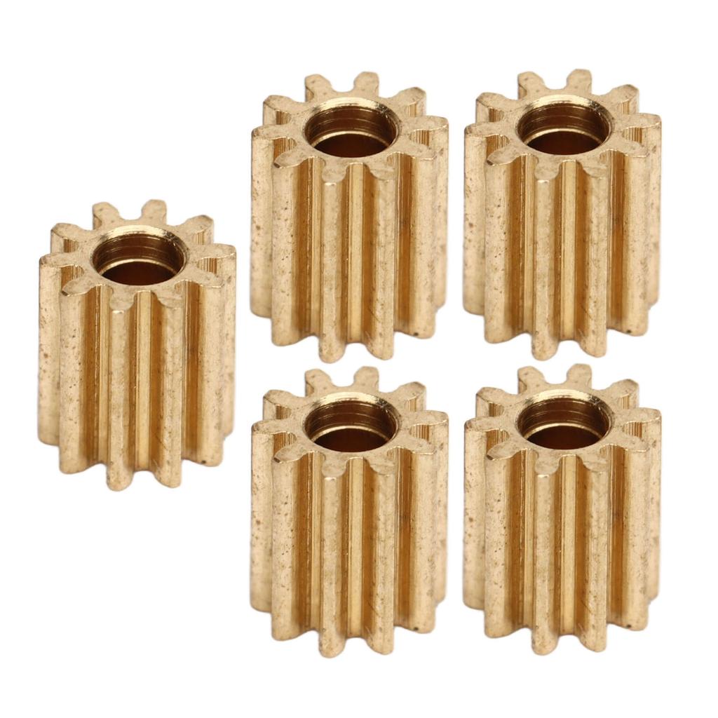 5PCS RC Car Brushed Motor Gear Brass 10T Motor Gear for Axial SCX24 124 RC Crawler Car