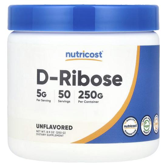 D-Ribose, Unflavored, 8.9 Oz (250 G)