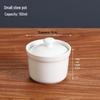 Pure White Ceramic Double Boiler Stew Pot