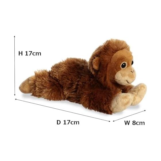 AURORA Nature Kids Orangutan Plush Stuffed Animal, Floppy, Brown, Cute, Beanbag Pellets