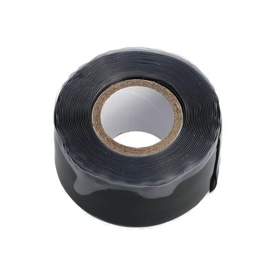 Silicone Rubber 25mm Wide X Approximately 3m Black Tape, 0.5mm Thick, Long, 3438,