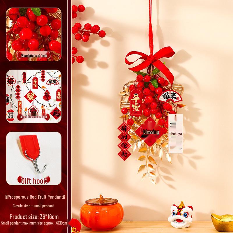 Housewarming Door Hanging: New Home Fortune Fruit String for Indoor Living Room Decor, Adds Birthday Atmosphere