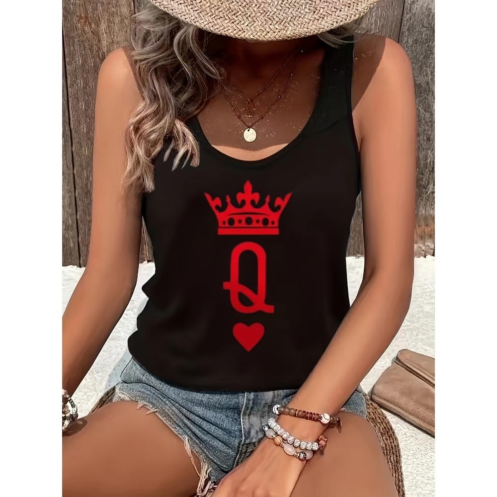 Summer women's white T-shirt summer vest