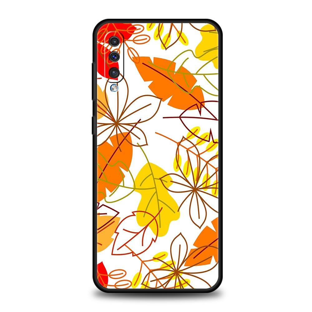 leaves fall fox pumpkin Halloween Case For Samsung A54 A52 A14 A50 A70 A30 A40 A20S A20E A02S A12 A22 A34 A42 A32 5G A04s Cover
