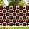 2D Retro Playing Card Suit Tapestry Wall Hanging Casino Party Background Cloth